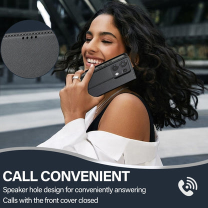 For Redmi Note 13 Pro 5G LC.IMEEKE L1 Series Frosted Fine Texture PU Phone Case(Black)