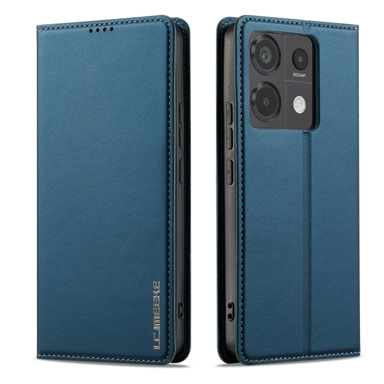 For Redmi Note 13 Pro 5G LC.IMEEKE L1 Series Frosted Fine Texture PU Phone Case(Blue)