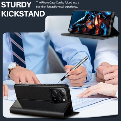 Pour Redmi Note 12 Pro 5G LC.IMEEKE L1 Series Étui de téléphone en PU à texture fine givrée (Noir)
