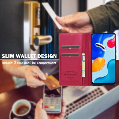 For Redmi Note 11 / 11S / 12S 4G LC.IMEEKE L1 Series Frosted Fine Texture PU Phone Case(Red)