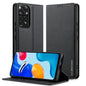 Pour Redmi Note 11 Pro 5G Étui de téléphone en PU texturé givré fin LC.IMEEKE série L1 (Noir)