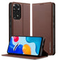 For Redmi Note 11 Pro 5G LC.IMEEKE L1 Series Frosted Fine Texture PU Phone Case(Brown)