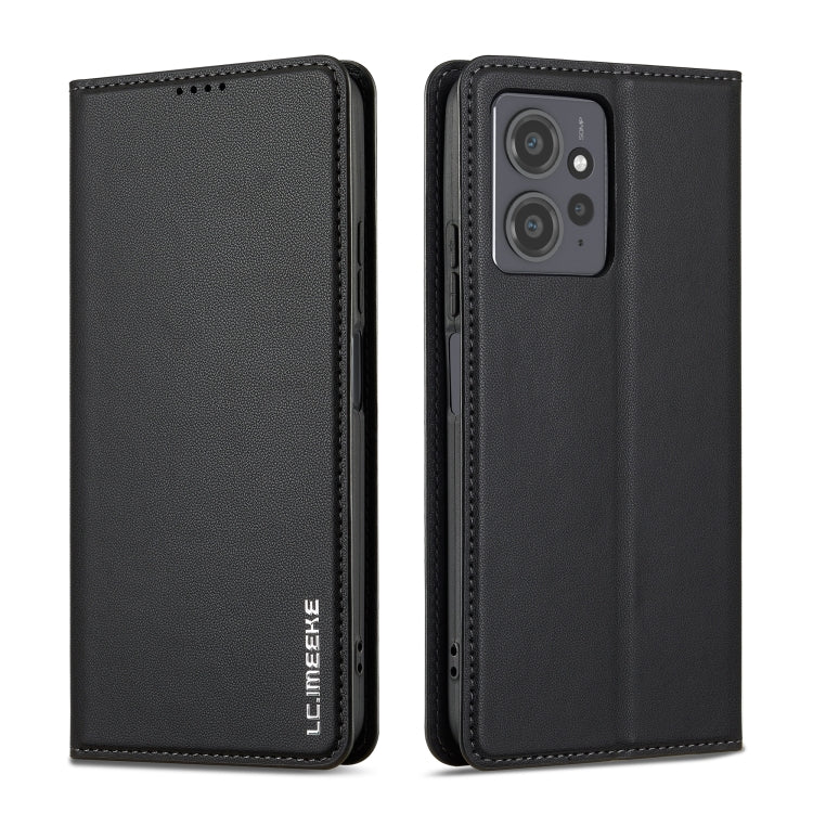 For Redmi Note 12 4G Global LC.IMEEKE L1 Series Frosted Fine Texture PU Phone Case(Black)