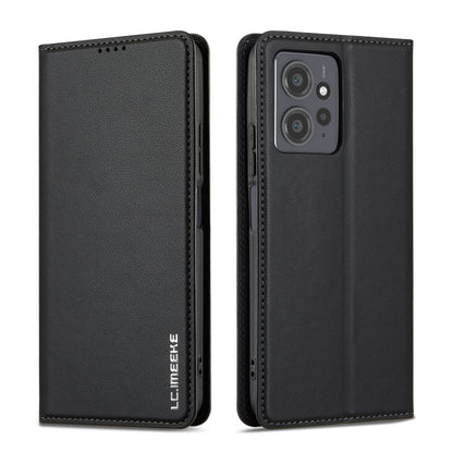 For Redmi Note 12 4G Global LC.IMEEKE L1 Series Frosted Fine Texture PU Phone Case(Black)