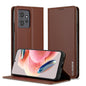 Pour Redmi Note 12 4G Global Étui de téléphone en PU texturé fin givré de la série LC.IMEEKE L1 (marron)