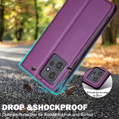 For Redmi Note 12 4G Global LC.IMEEKE L1 Series Frosted Fine Texture PU Phone Case(Purple)