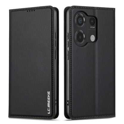 For Redmi Note 13 Pro 4G LC.IMEEKE L1 Series Frosted Fine Texture PU Phone Case(Black)