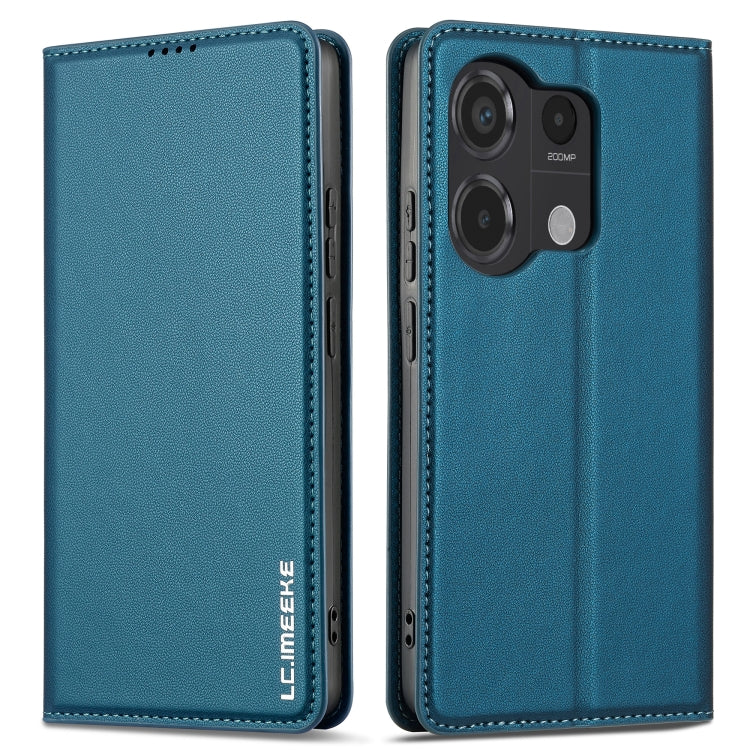 For Redmi Note 13 Pro 4G LC.IMEEKE L1 Series Frosted Fine Texture PU Phone Case(Blue)