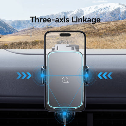 USAMS CD229 15W Accurate Aligment Wireless Charging Car Phone Holder with Suction Cup(Black)