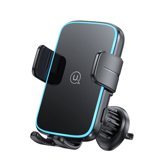 USAMS CD230 15W Accurate Aligment Wireless Charging Car Phone Holder with Suction Cup(Black)