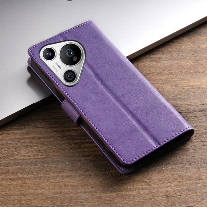 For Huawei Pura 70 Ultra N.BEKUS CSJ-P1 Solid Color Leather Phone Case(Purple)