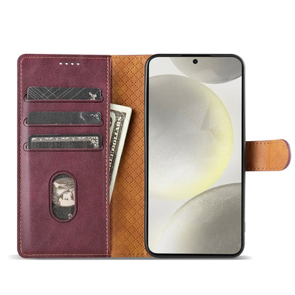 For Motorola Edge 40 Neo N.BEKUS CSJ-P1 Solid Color Leather Phone Case(Wine Red)