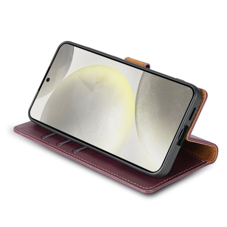 For Motorola Edge 40 Neo N.BEKUS CSJ-P1 Solid Color Leather Phone Case(Wine Red)