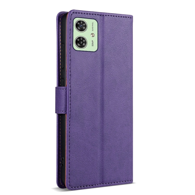 For Motorola Moto G54 N.BEKUS CSJ-P1 Solid Color Leather Phone Case(Purple)