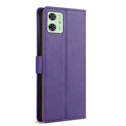 For Motorola Moto G14 N.BEKUS CSJ-P1 Solid Color Leather Phone Case(Purple)
