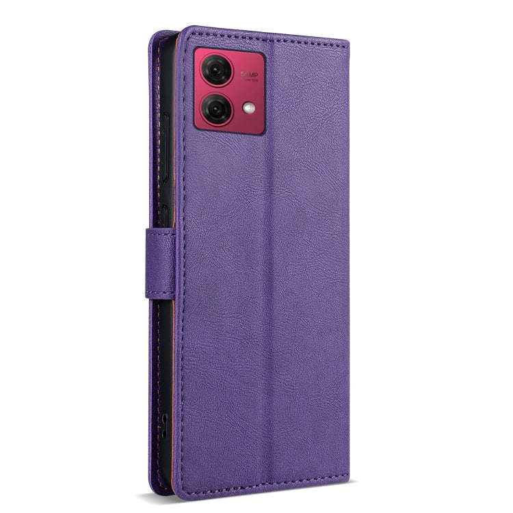 For Motorola Moto G84 N.BEKUS CSJ-P1 Solid Color Leather Phone Case(Purple)