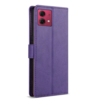 For Motorola Moto G84 N.BEKUS CSJ-P1 Solid Color Leather Phone Case(Purple)