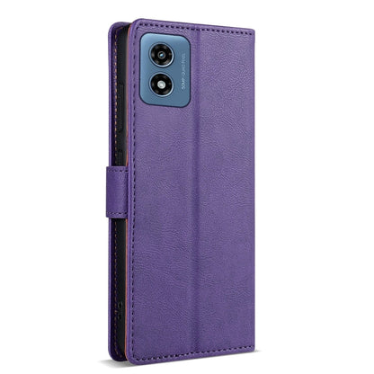 For Motorola Moto G Play 2024 N.BEKUS CSJ-P1 Solid Color Leather Phone Case(Purple)