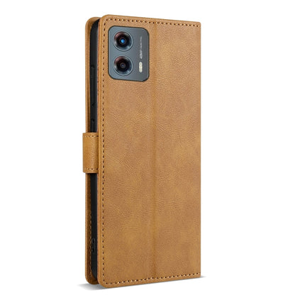 For Motorola Moto G Stylus 2024 N.BEKUS CSJ-P1 Solid Color Leather Phone Case(Brown)