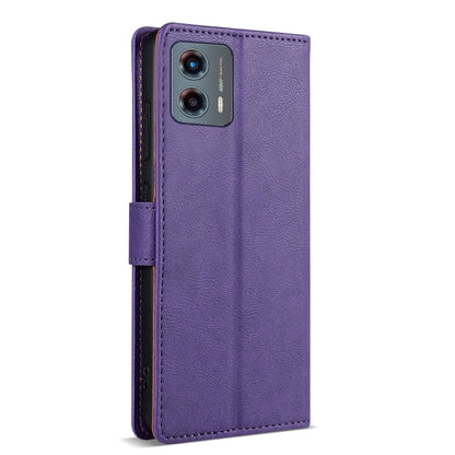 Pour Motorola Moto G Stylus 2024 N.BEKUS CSJ-P1 Étui de téléphone en cuir de couleur unie (violet)