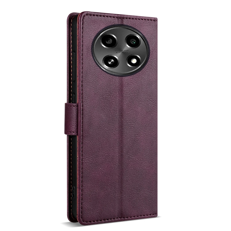 For OPPO A2 Pro N.BEKUS CSJ-P1 Solid Color Leather Phone Case(Wine Red)