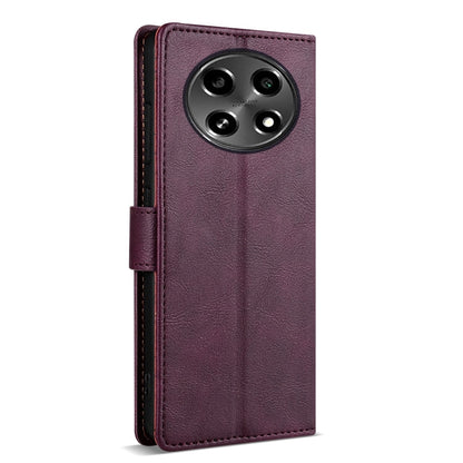 For OPPO A2 Pro N.BEKUS CSJ-P1 Solid Color Leather Phone Case(Wine Red)