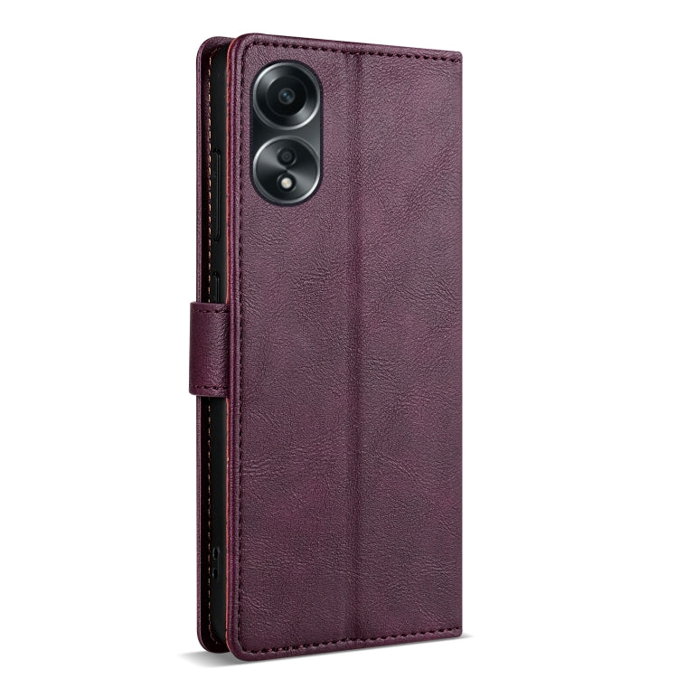 For OPPO A1 Pro / Reno8 T 5G N.BEKUS CSJ-P1 Solid Color Leather Phone Case(Wine Red)