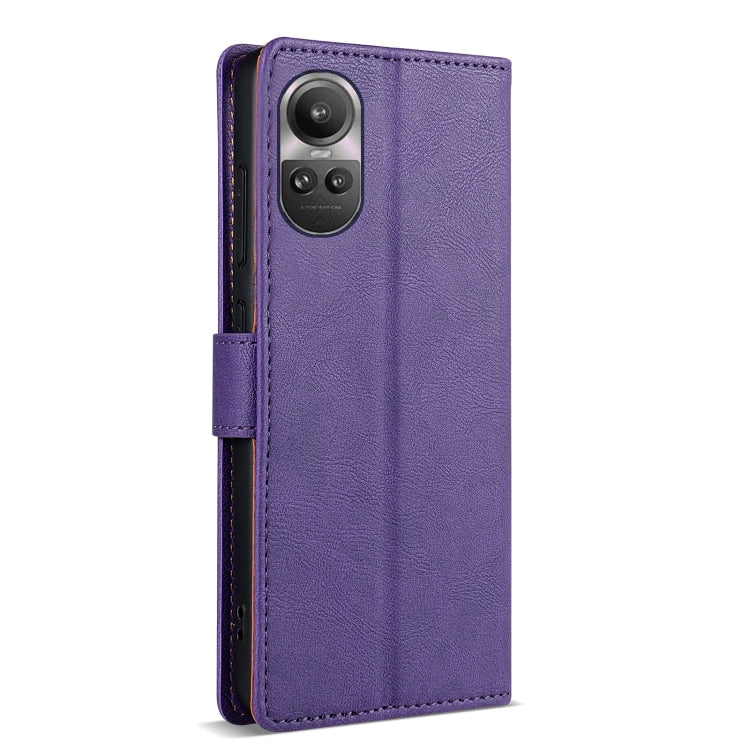 For OPPO Reno10 Pro 5G / Reno10 5G Global N.BEKUS CSJ-P1 Solid Color Leather Phone Case(Purple)