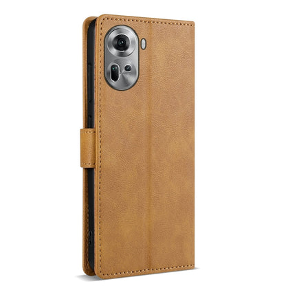 For OPPO Reno11 Pro 5G Global N.BEKUS CSJ-P1 Solid Color Leather Phone Case(Brown)