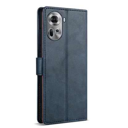 For OPPO Reno11 Pro 5G Global N.BEKUS CSJ-P1 Solid Color Leather Phone Case(Blue)
