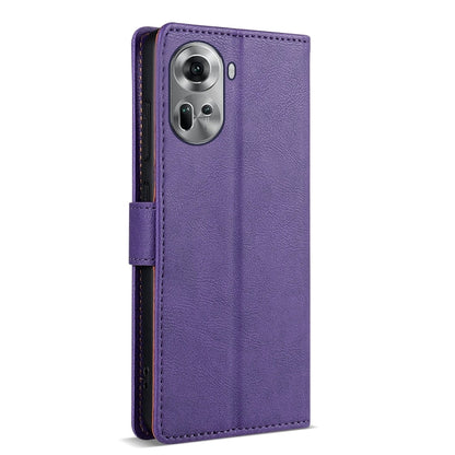 For OPPO Reno11 Pro 5G Global N.BEKUS CSJ-P1 Solid Color Leather Phone Case(Purple)