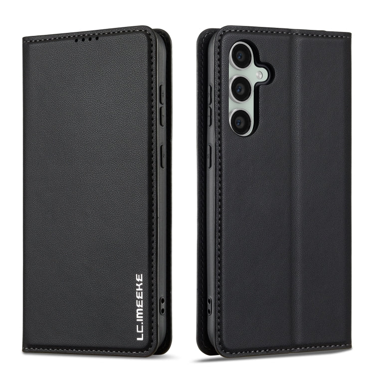 For Samsung Galaxy S23+ 5G LC.IMEEKE L1 Series Frosted Fine Texture PU Phone Case(Black)