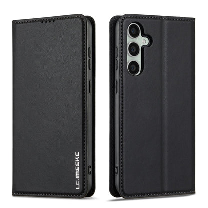 For Samsung Galaxy S23+ 5G LC.IMEEKE L1 Series Frosted Fine Texture PU Phone Case(Black)
