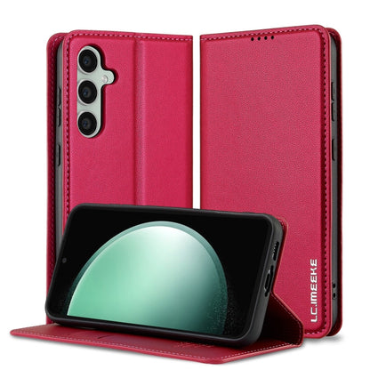 For Samsung Galaxy S23 FE 5G LC.IMEEKE L1 Series Frosted Fine Texture PU Phone Case(Red)