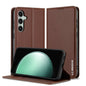 For Samsung Galaxy S24+ 5G LC.IMEEKE L1 Series Frosted Fine Texture PU Phone Case(Brown)