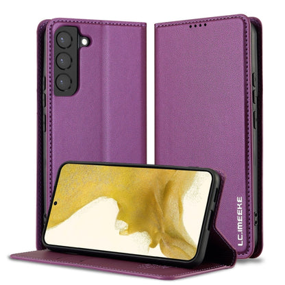 For Samsung Galaxy S21 5G LC.IMEEKE L1 Series Frosted Fine Texture PU Phone Case(Purple)