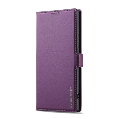For Samsung Galaxy S25 Ultra 5G LC.IMEEKE L1 Series Frosted Fine Texture PU Phone Case(Purple)