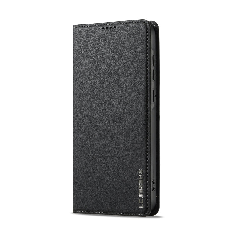 For Samsung Galaxy S25 5G LC.IMEEKE L1 Series Frosted Fine Texture PU Phone Case(Black)