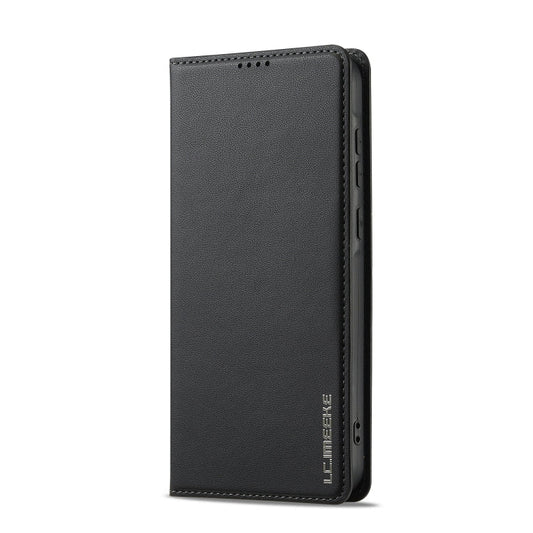 For Samsung Galaxy S25 5G LC.IMEEKE L1 Series Frosted Fine Texture PU Phone Case(Black)