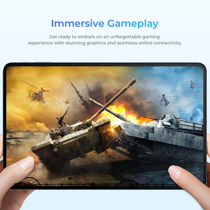 [HK Warehouse] OUKITEL OT5S Tablet PC 12 inch 2.4K Screen, 6GB+256GB, Android 14 Unisoc Tiger T606 Octa Core, Support Dual SIM 4G Network, EU Plug(Blue)