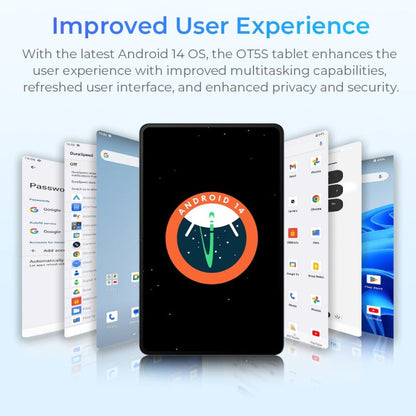 [HK Warehouse] OUKITEL OT5S Tablet PC 12 inch 2.4K Screen, 6GB+256GB, Android 14 Unisoc Tiger T606 Octa Core, Support Dual SIM 4G Network, EU Plug(Blue)