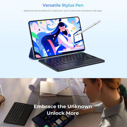 [HK Warehouse] OUKITEL OT5S Tablet PC 12 inch 2.4K Screen, 6GB+256GB, Android 14 Unisoc Tiger T606 Octa Core, Support Dual SIM 4G Network, EU Plug(Blue)