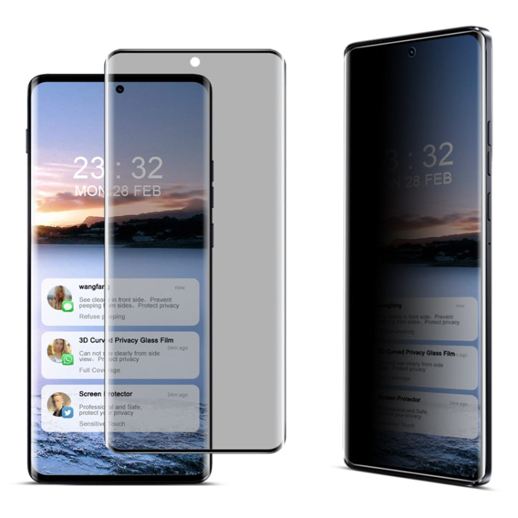 Pour Motorola Edge 2024 imak Film de protection d'écran intégral en verre trempé anti-espion 3D incurvé
