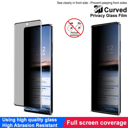 Pour Motorola Edge 2024 imak Film de protection d'écran intégral en verre trempé anti-espion 3D incurvé