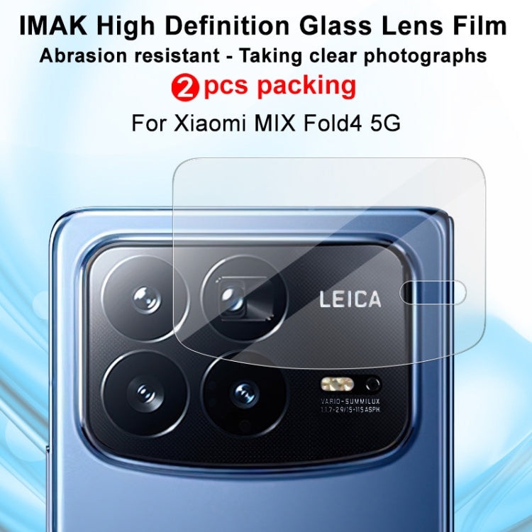For Xiaomi Mix Fold 4 2 PCS/Set IMAK HD Glass Rear Camera Lens Film