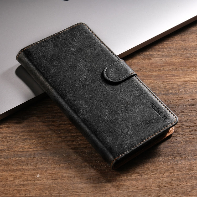 For Samsung Galaxy A73 5G N.BEKUS CSJ-P1 Solid Color Leather Phone Case(Black)
