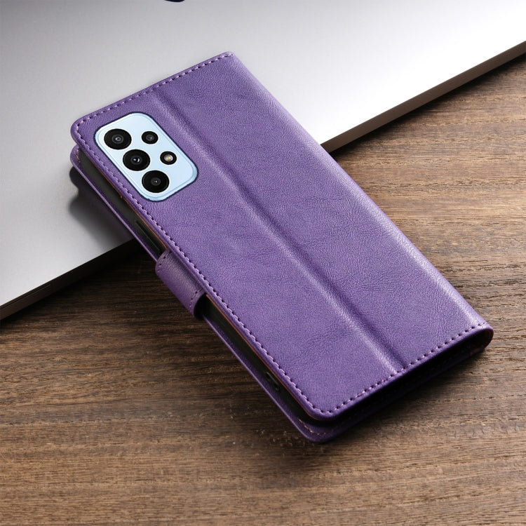 For Samsung Galaxy A33 5G N.BEKUS CSJ-P1 Solid Color Leather Phone Case(Purple)