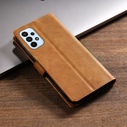 For Samsung Galaxy A04 4G / M13 5G N.BEKUS CSJ-P1 Solid Color Leather Phone Case(Brown)