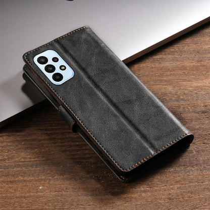 Pour étui de téléphone en cuir de couleur unie N.BEKUS CSJ-P1 pour Samsung Galaxy A04 4G / M13 5G (noir)