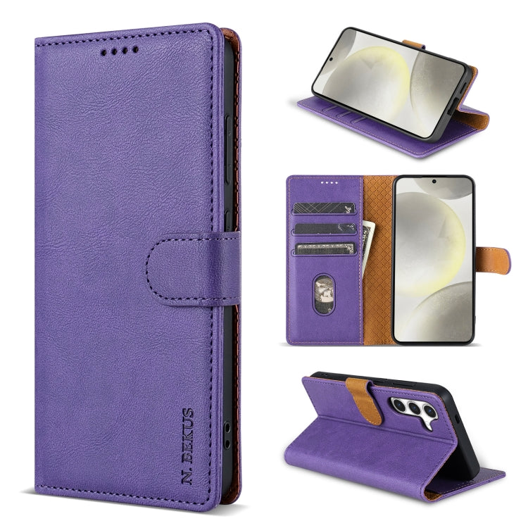 For Samsung Galaxy A54 5G N.BEKUS CSJ-P1 Solid Color Leather Phone Case(Purple)